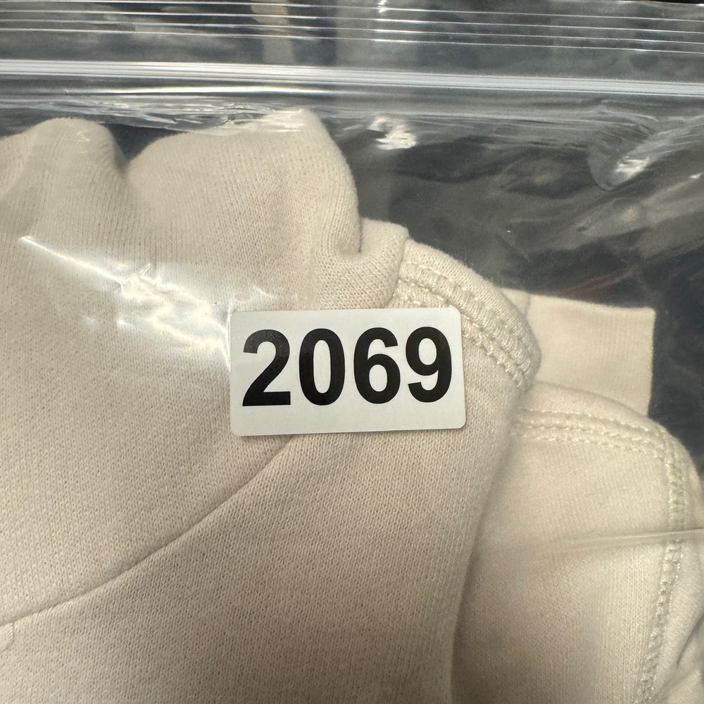 2069 | Abercrombie Kids Logo Embroidered Fleece Pullover Hoodie Cream 13/14 - Picture 8 of 8